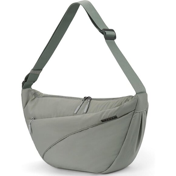 Handbags - Nylon Crescent Crossbody Bag Unisex Lightweight Travel Shoulder Bag